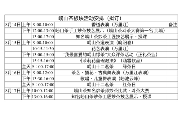 上演系列“重頭戲”！2020青島茶博會(huì)8月14日開(kāi)幕